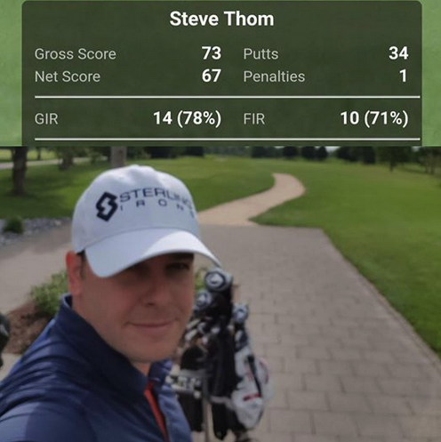 Congrats to @sterlingironsgolf player Steve Thom on a fabulous round