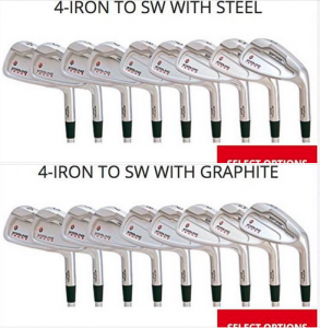 Did you know you can now get full sets of Sterling Irons one length irons all the way from our 19-degree 4-iron down to the 55-degree Sand Wedge with either graphite or steel shafts