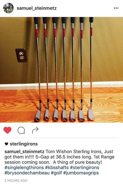 Tom Wishon Sterling Irons, just got them in