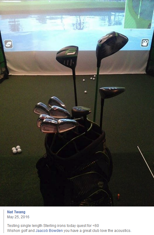 The Sterling Irons® single length irons are looking sweet next to those Krank Golf clubs in Nat Twang's bag